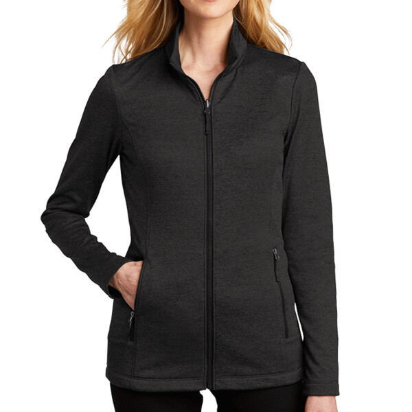 Custom No Minimum Port Authority Ladies Collective Striated Fleece Jacket L905 Front View