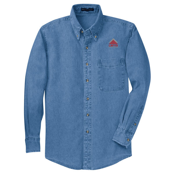 LBYD Embroidered  - Tall Long Sleeve Denim Shirt Thumbnail