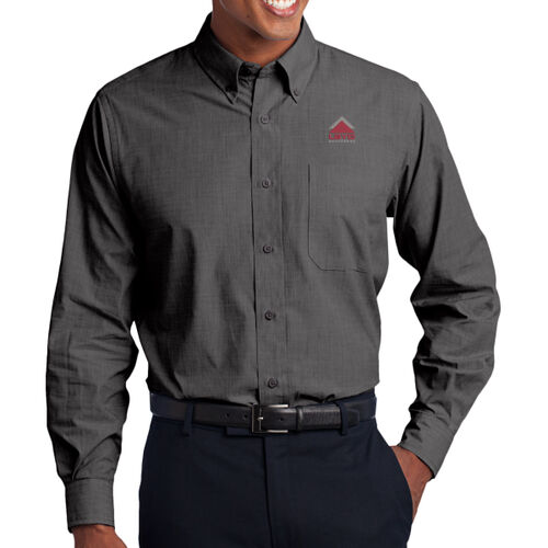 LBYD Embroidered  - Tall Crosshatch Easy Care Shirt Thumbnail