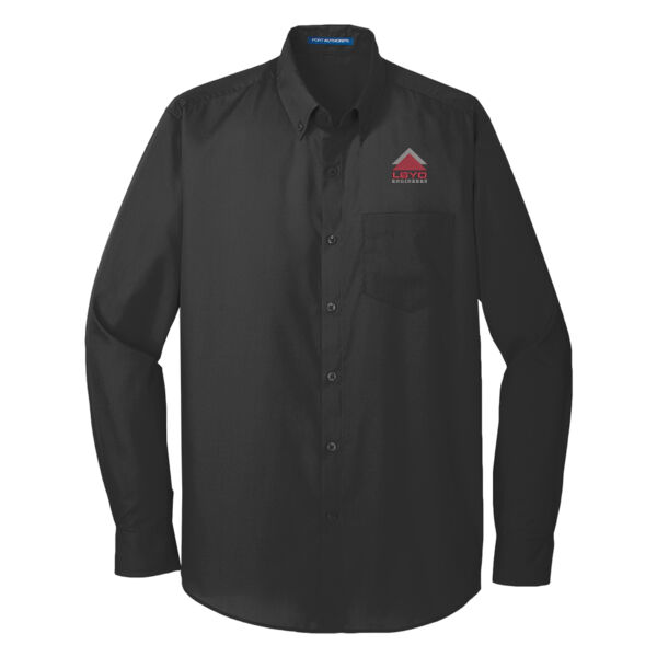 LBYD Embroidered  - Long Sleeve Carefree Poplin Shirt Thumbnail
