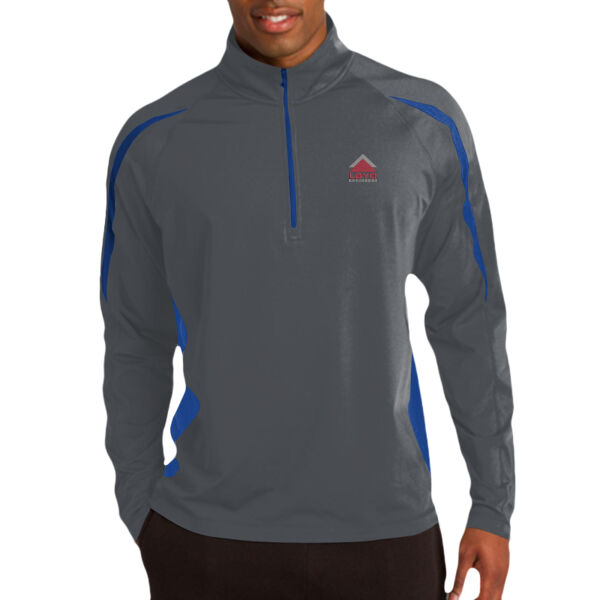 LBYD Embroidered  - Sport Wick ® Stretch 1/2 Zip Colorblock Pullover Thumbnail