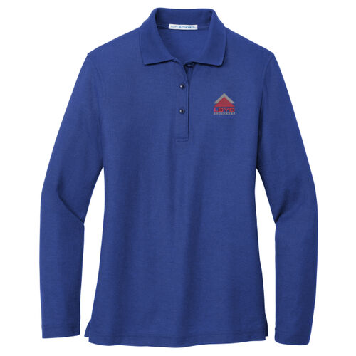 LBYD Embroidered  - Ladies Silk Touch™ Long Sleeve Polo Thumbnail