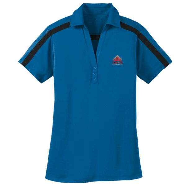 LBYD Embroidered  - Ladies Silk Touch™ Performance Colorblock Stripe Polo Thumbnail
