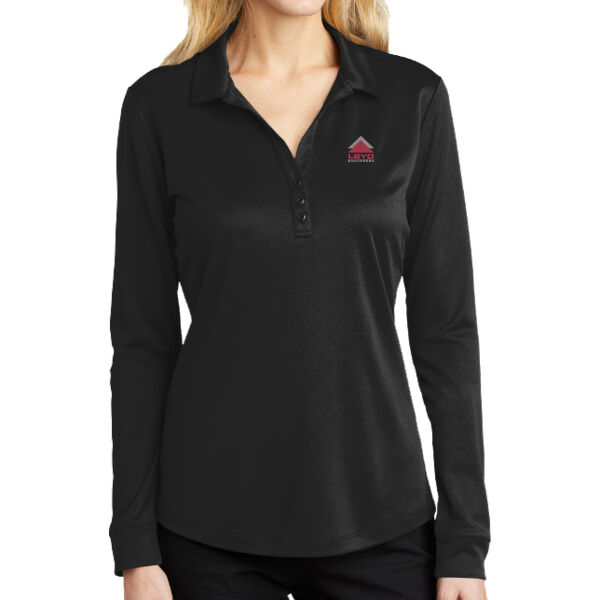 LBYD Embroidered  - ® Ladies Silk Touch ™ Performance Long Sleeve Polo Thumbnail