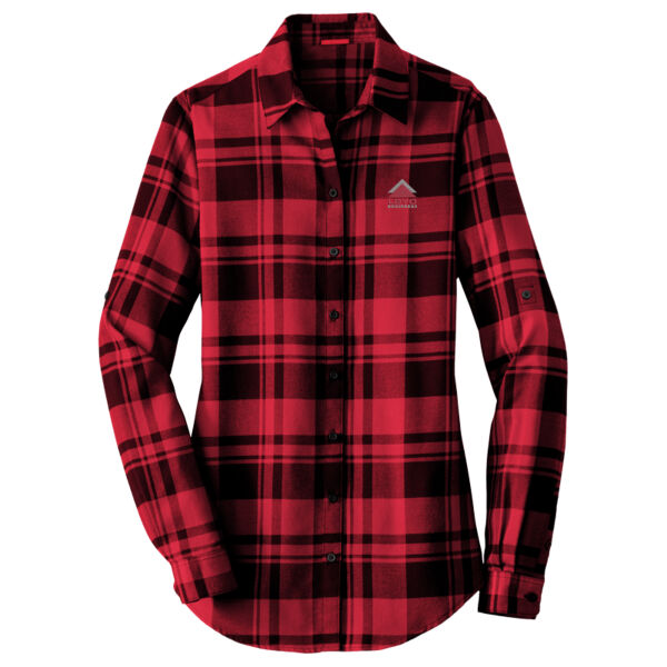 LBYD Embroidered  - Ladies Plaid Flannel Tunic Thumbnail