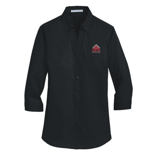 LBYD Embroidered  - Ladies 3/4 Sleeve SuperPro &#153; Twill Shirt Thumbnail