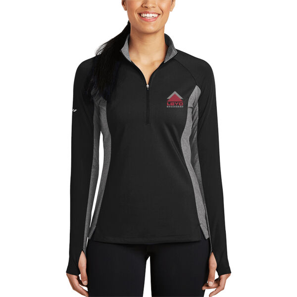 LBYD Embroidered  - Ladies Sport Wick ® Stretch Contrast 1/2 Zip Pullover Thumbnail