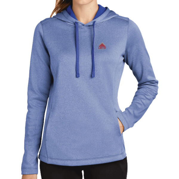 LBYD Embroidered  - &#174; Ladies PosiCharge &#174; Sport Wick &#174; Heather Fleece Hooded Pullover Thumbnail