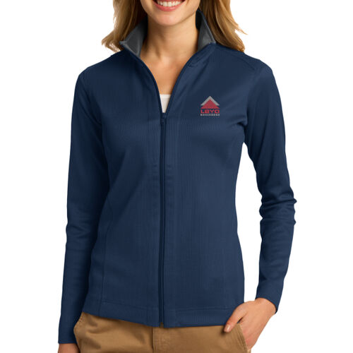 LBYD Embroidered  - Ladies Vertical Texture Full Zip Jacket Thumbnail