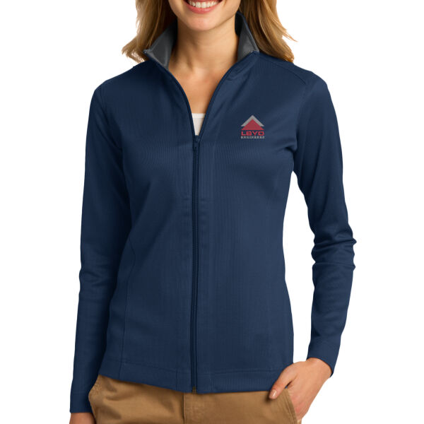 LBYD Embroidered  - Ladies Vertical Texture Full Zip Jacket Thumbnail