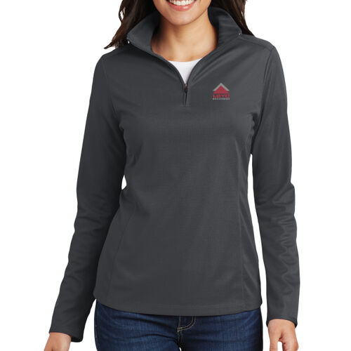 LBYD Embroidered  - Ladies Pinpoint Mesh 1/2 Zip Thumbnail