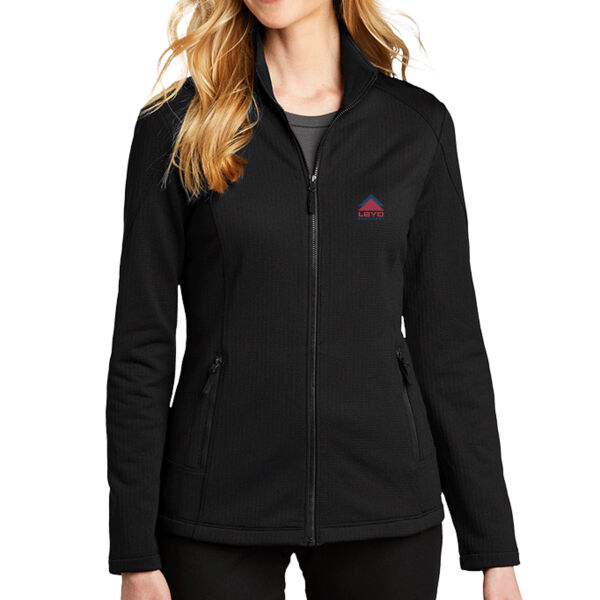LBYD Embroidered  - ® Ladies Grid Fleece Jacket Thumbnail