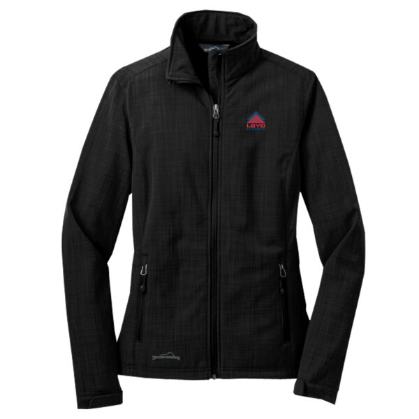 LBYD Embroidered  - Ladies Shaded Crosshatch Soft Shell Jacket Thumbnail