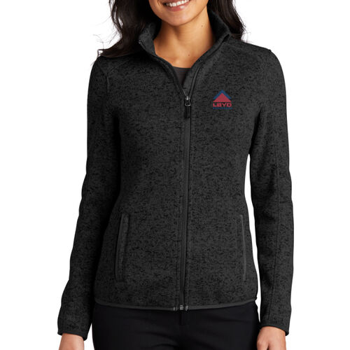 LBYD Embroidered  - Ladies Sweater Fleece Jacket Thumbnail