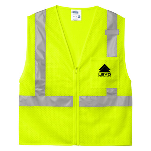 LBYD Printed  - &#174; Ansi 107 Class 2 Mesh Zippered Vest Thumbnail