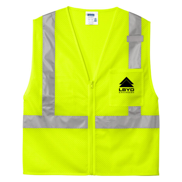 LBYD Printed  - &#174; Ansi 107 Class 2 Mesh Zippered Vest Thumbnail