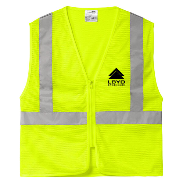 LBYD Printed  - &#174; Ansi 107 Class 2 Economy Mesh Zippered Vest Thumbnail
