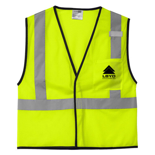 LBYD Printed  - &#174; Ansi 107 Class 2 Economy Mesh One Pocket Vest Thumbnail