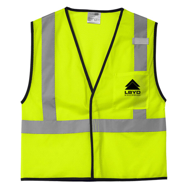 LBYD Printed  - &#174; Ansi 107 Class 2 Economy Mesh One Pocket Vest Thumbnail