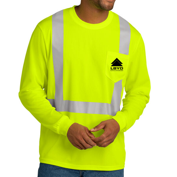 LBYD Printed  - ® Ansi 107 Class 2 Mesh Long Sleeve Tee Thumbnail