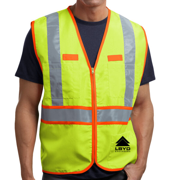 LBYD Printed  - Ansi 107 Class 2 Dual Color Safety Vest Thumbnail
