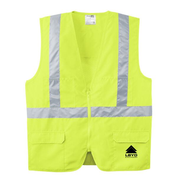 LBYD Printed  - Ansi 107 Class 2 Mesh Back Safety Vest Thumbnail