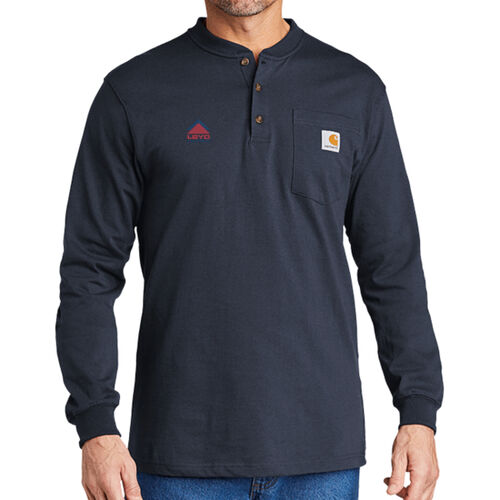 LBYD Embroidered  - Long Sleeve Henley T Shirt Thumbnail