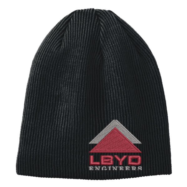 LBYD Embroidered  - Rib Knit Slouch Beanie Thumbnail