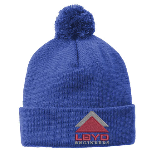 LBYD Embroidered  - ® Solid Pom Pom Beanie Thumbnail