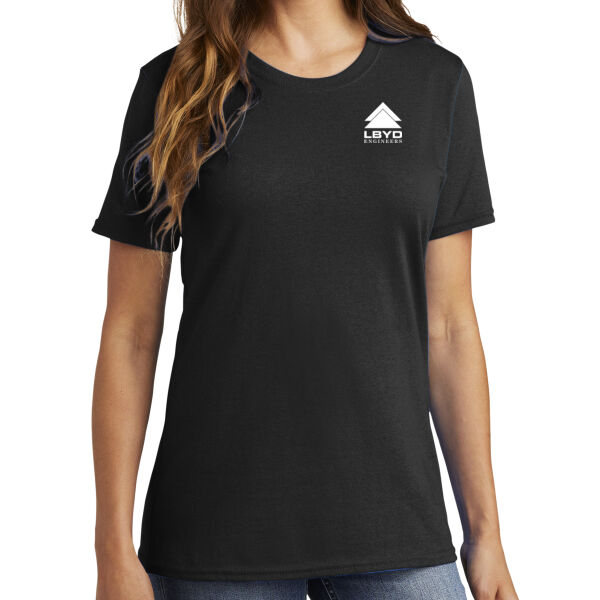 LBYD White Printed   - Ladies Core Cotton Tee Thumbnail