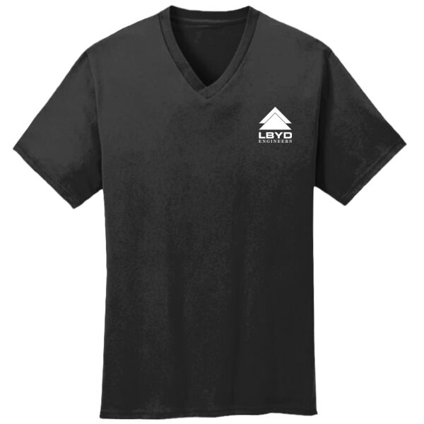 LBYD White Printed   - Core Cotton V Neck Tee Thumbnail