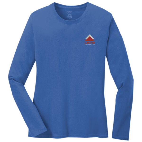 LBYD GR Logo - Ladies Long Sleeve Core Cotton Tee Thumbnail