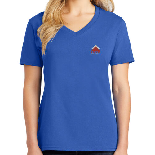 LBYD GR Logo - Ladies Core Cotton V Neck Tee Thumbnail